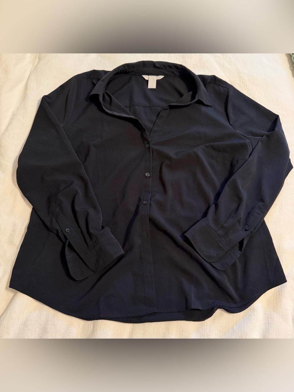 H&M Black Women's Button-Down Blouse